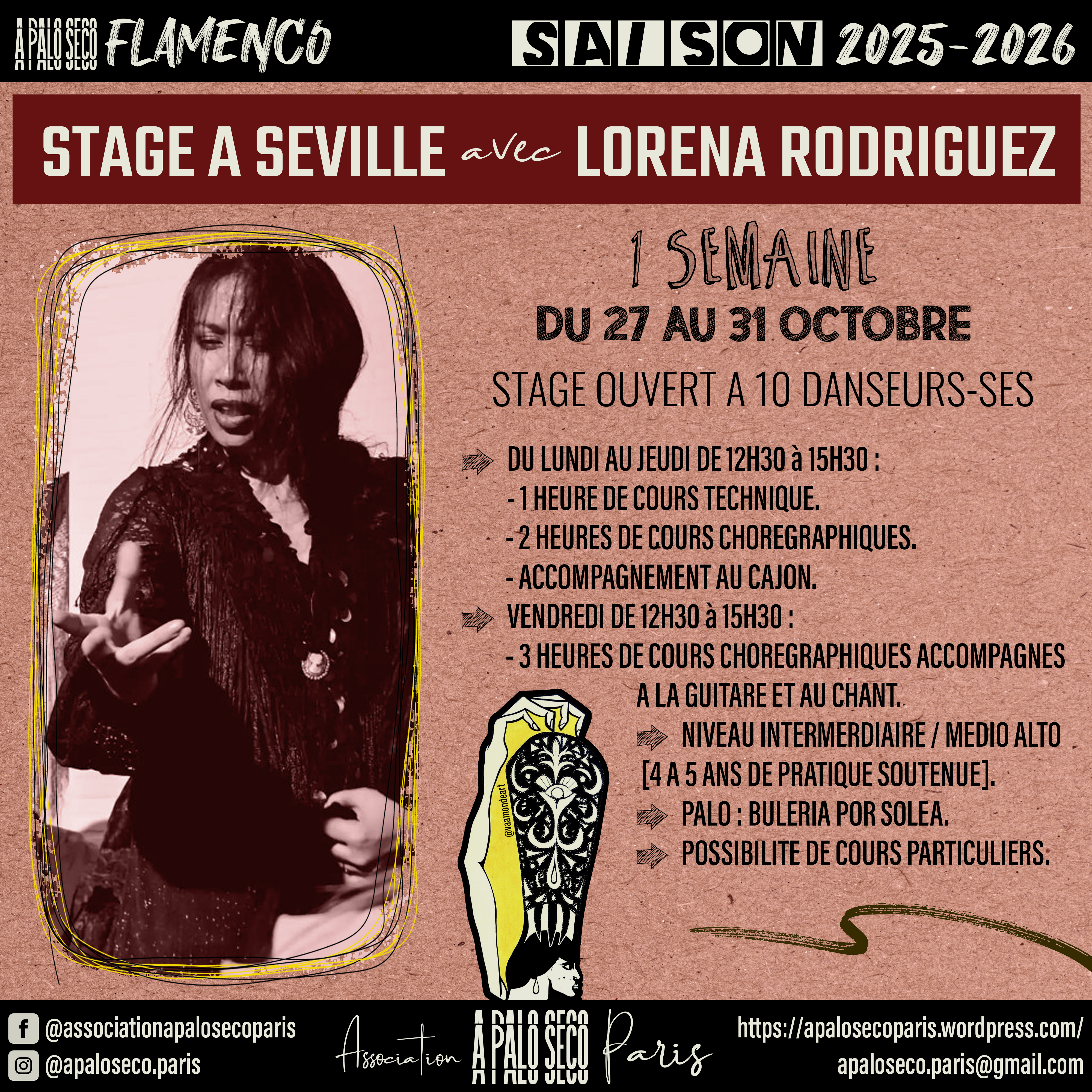 ☛ OCTOBRE : STAGE A SEVILLE AVEC LORENA RODRIGUEZ